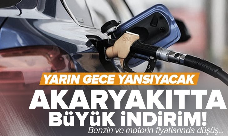 Benzin ve motorinde büyük indirim Yarın gece pompaya yansıyacak