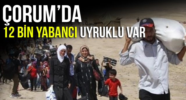 ÇORUM’DA 12 BİN YABANCI UYRUKLU VAR